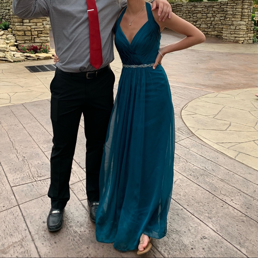 Teal bridesmaids dress